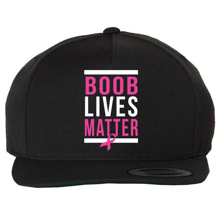 Boob Lives Matter Breast Cancer Awareness Wool Snapback Cap