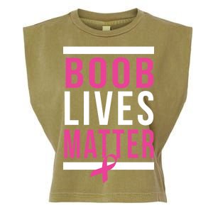 Boob Lives Matter Breast Cancer Awareness Garment-Dyed Women's Muscle Tee