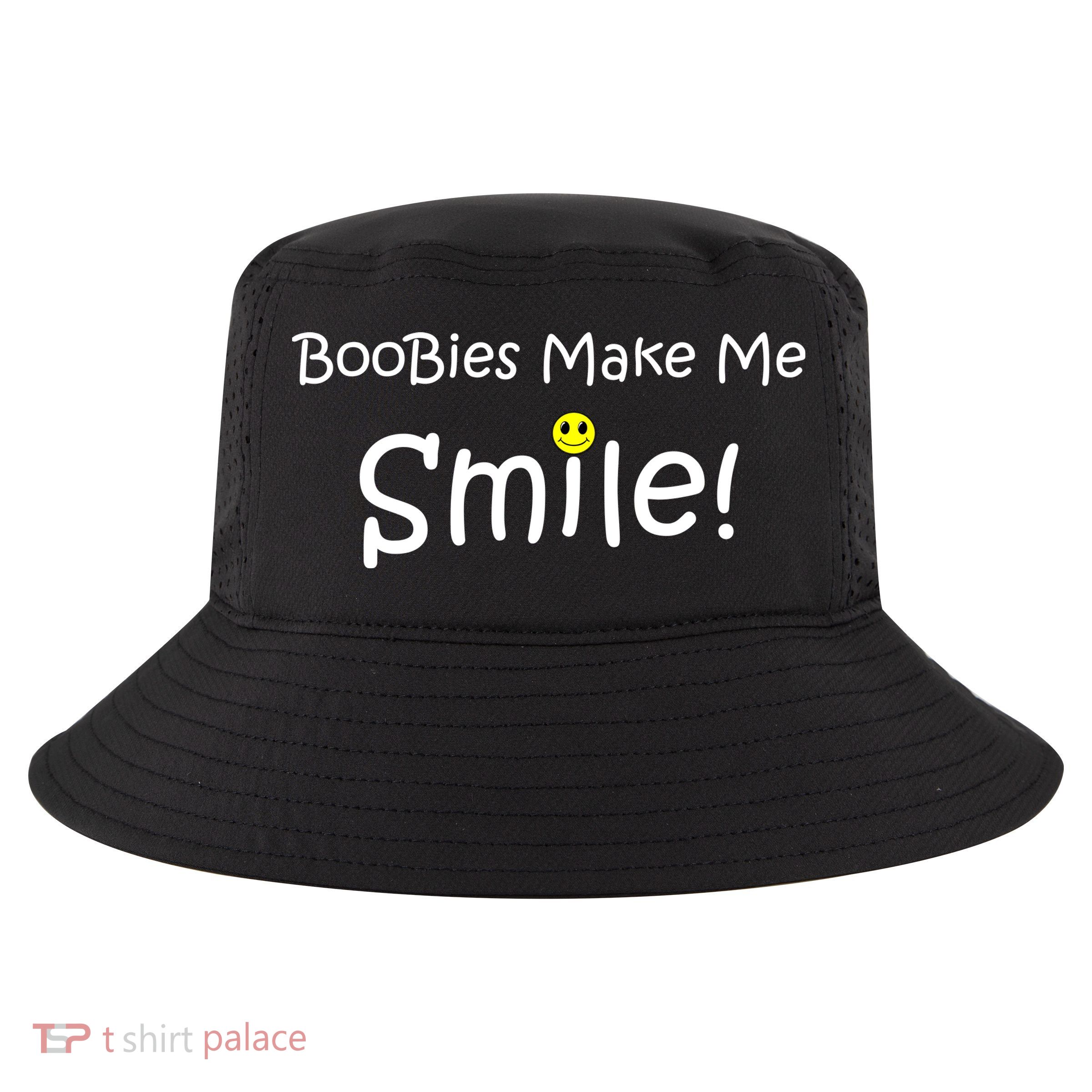 Boobies Make Me Smile Cool Comfort Performance Bucket Hat