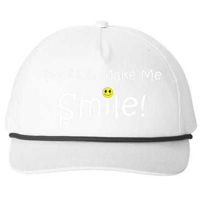 Boobies Make Me Smile Snapback Five-Panel Rope Hat