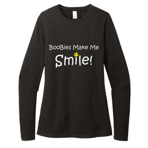 Boobies Make Me Smile Womens CVC Long Sleeve Shirt