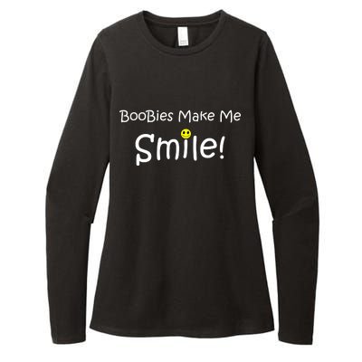 Boobies Make Me Smile Womens CVC Long Sleeve Shirt