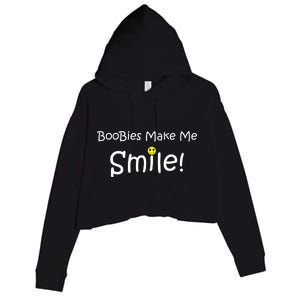 Boobies Make Me Smile Crop Fleece Hoodie