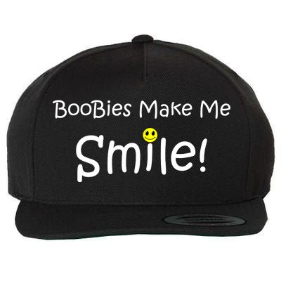 Boobies Make Me Smile Wool Snapback Cap