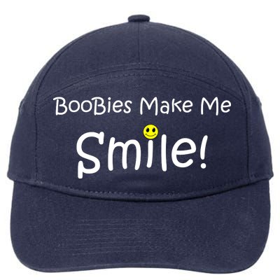 Boobies Make Me Smile 7-Panel Snapback Hat