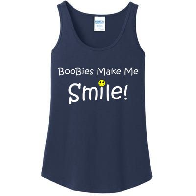 Boobies Make Me Smile Ladies Essential Tank