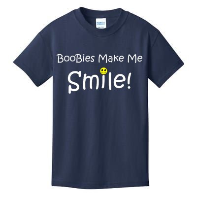 Boobies Make Me Smile Kids T-Shirt