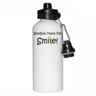 Boobies Make Me Smile Aluminum Water Bottle