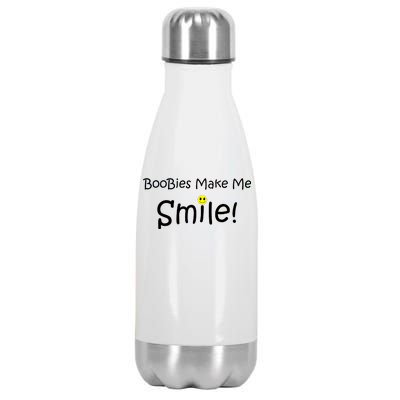 Boobies Make Me Smile Stainless Steel Insulated Water Bottle