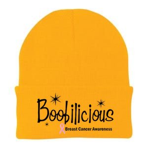 Boobilicious Breast Cancer Awareness Knit Cap Winter Beanie