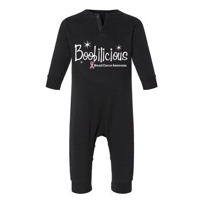 Boobilicious Breast Cancer Awareness Infant Fleece One Piece