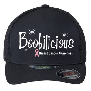 Boobilicious Breast Cancer Awareness Flexfit Unipanel Trucker Cap