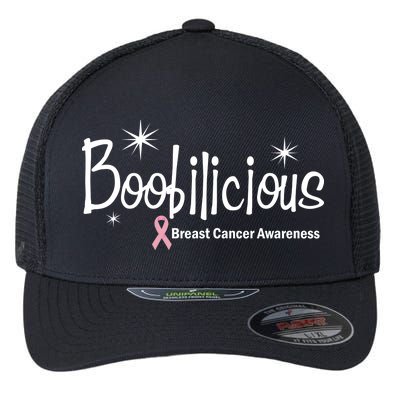 Boobilicious Breast Cancer Awareness Flexfit Unipanel Trucker Cap