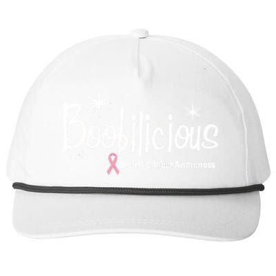 Boobilicious Breast Cancer Awareness Snapback Five-Panel Rope Hat