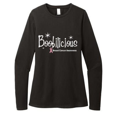 Boobilicious Breast Cancer Awareness Womens CVC Long Sleeve Shirt