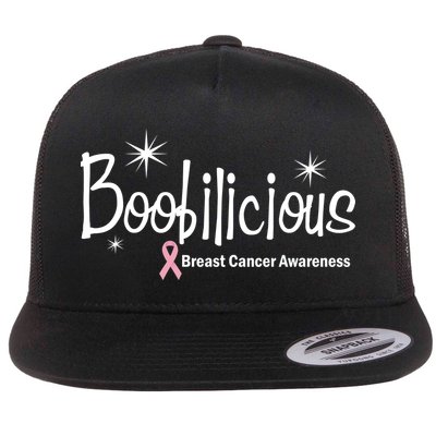 Boobilicious Breast Cancer Awareness Flatbill Hat
