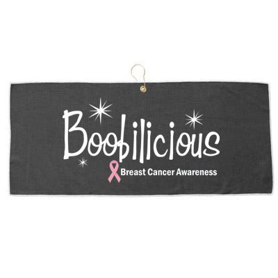 Boobilicious Breast Cancer Awareness Large Microfiber Waffle Golf Towel