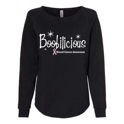 Boobilicious Breast Cancer Awareness Womens California Wash Sweatshirt