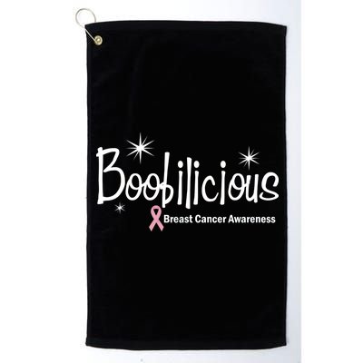 Boobilicious Breast Cancer Awareness Platinum Collection Golf Towel