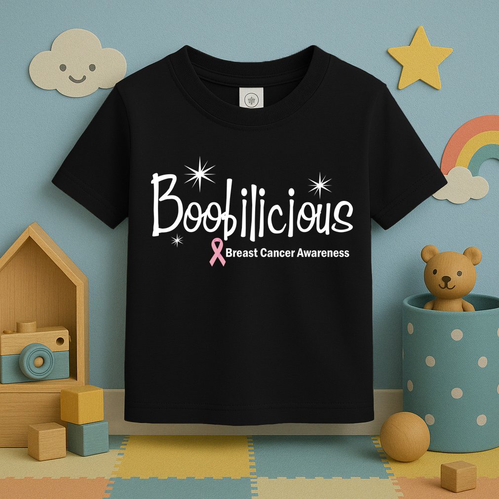 Boobilicious Breast Cancer Awareness Toddler T-Shirt