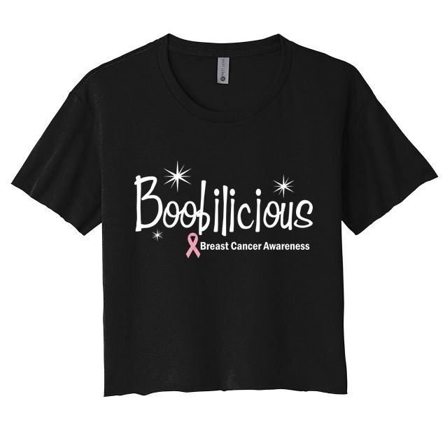 Boobilicious Breast Cancer Awareness Crop Top
