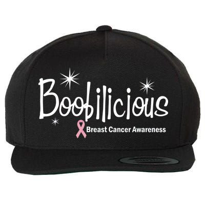 Boobilicious Breast Cancer Awareness Wool Snapback Cap