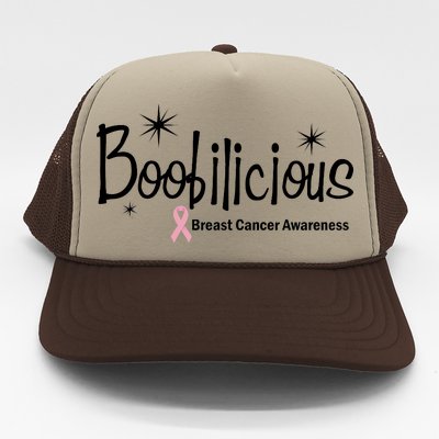 Boobilicious Breast Cancer Awareness Trucker Hat