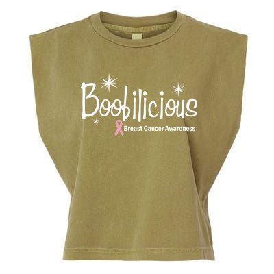 Boobilicious Breast Cancer Awareness Garment-Dyed Women's Muscle Tee