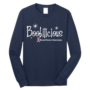 Boobilicious Breast Cancer Awareness Long Sleeve Shirt