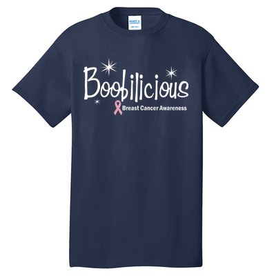 Boobilicious Breast Cancer Awareness Tall T-Shirt