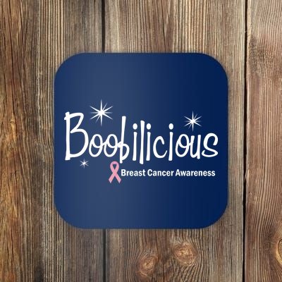 Boobilicious Breast Cancer Awareness Coaster