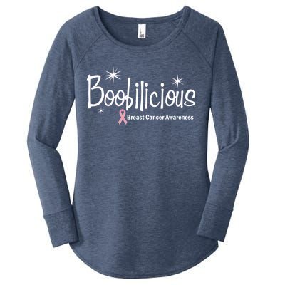 Boobilicious Breast Cancer Awareness Women's Perfect Tri Tunic Long Sleeve Shirt