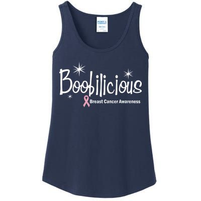 Boobilicious Breast Cancer Awareness Ladies Essential Tank