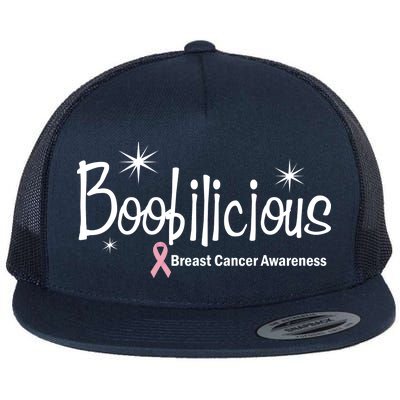 Boobilicious Breast Cancer Awareness Flat Bill Trucker Hat