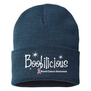 Boobilicious Breast Cancer Awareness Sustainable Knit Beanie