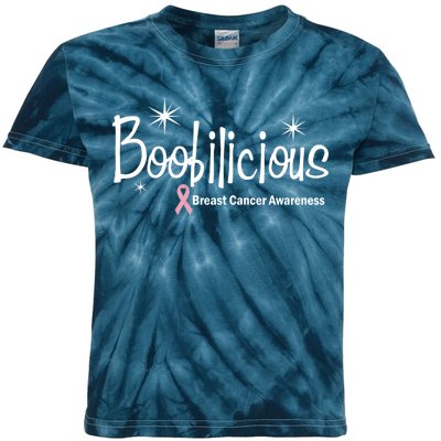 Boobilicious Breast Cancer Awareness Kids Tie-Dye T-Shirt