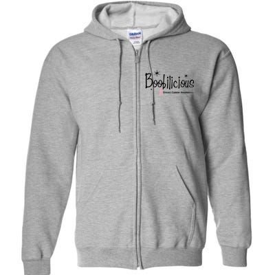 Boobilicious Breast Cancer Awareness Full Zip Hoodie