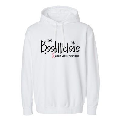 Boobilicious Breast Cancer Awareness Garment-Dyed Fleece Hoodie