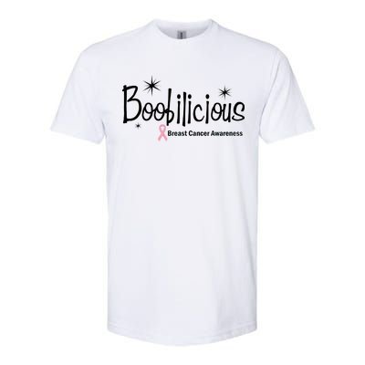 Boobilicious Breast Cancer Awareness Softstyle® CVC T-Shirt