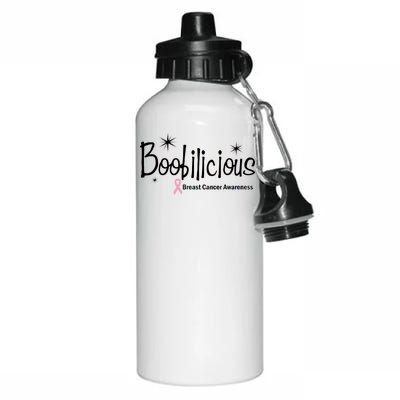 Boobilicious Breast Cancer Awareness Aluminum Water Bottle