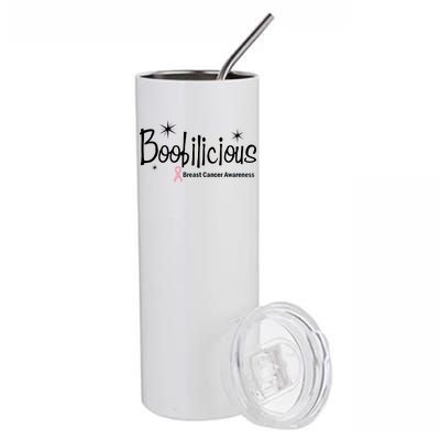 Boobilicious Breast Cancer Awareness Stainless Steel Tumbler