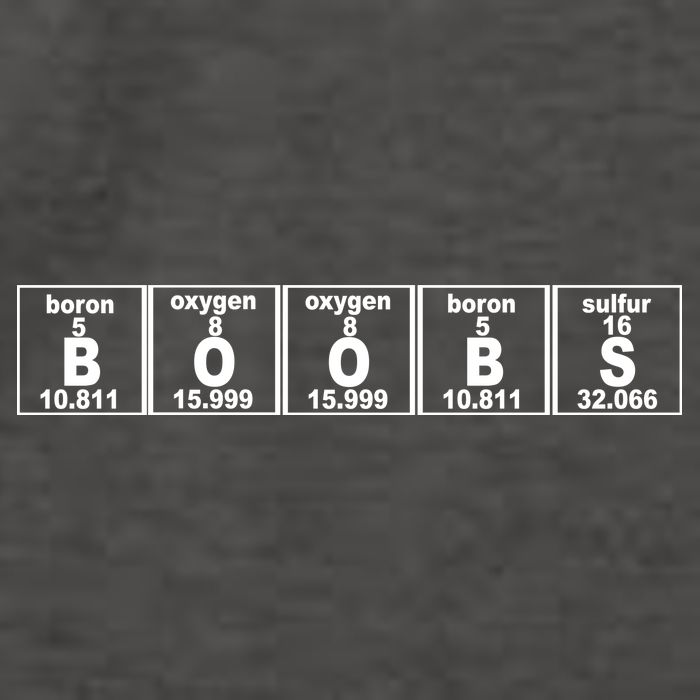 Boobs Breasts Periodic Table Vector Backpack
