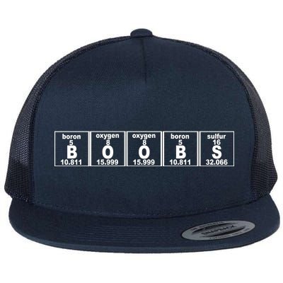 Boobs Breasts Periodic Table Flat Bill Trucker Hat