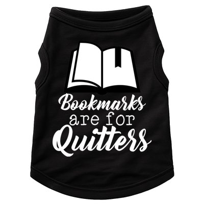 Book Lovers - Bookmarks Are For Quitters Doggie Tank