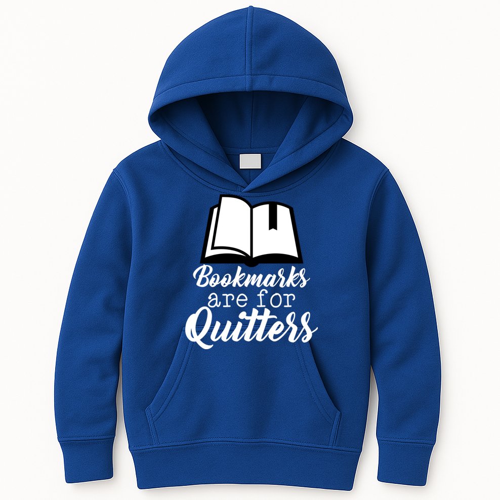 Book Lovers - Bookmarks Are For Quitters Kids Hoodie