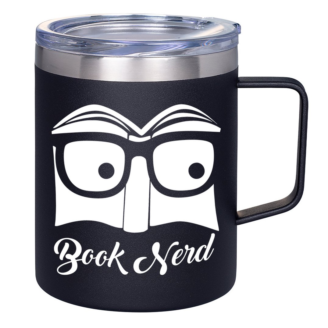 Book Nerd 12oz Stainless Steel Coffee Mug