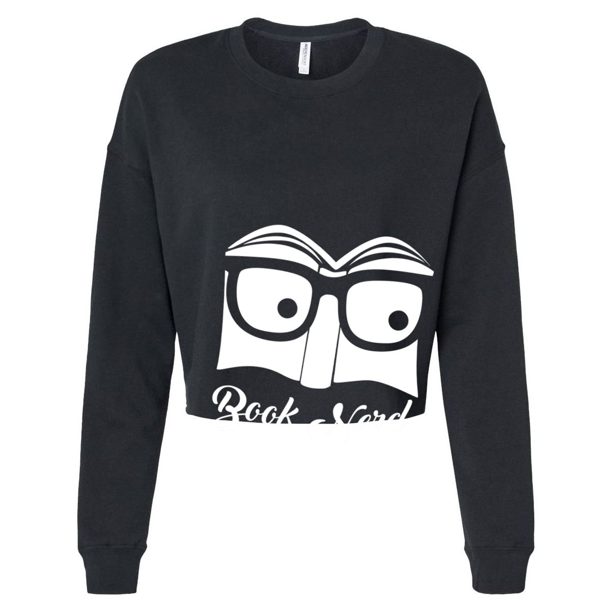 Book Nerd Cropped Pullover Crew