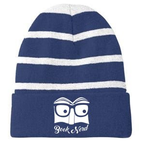 Book Nerd Striped Beanie with Solid Band