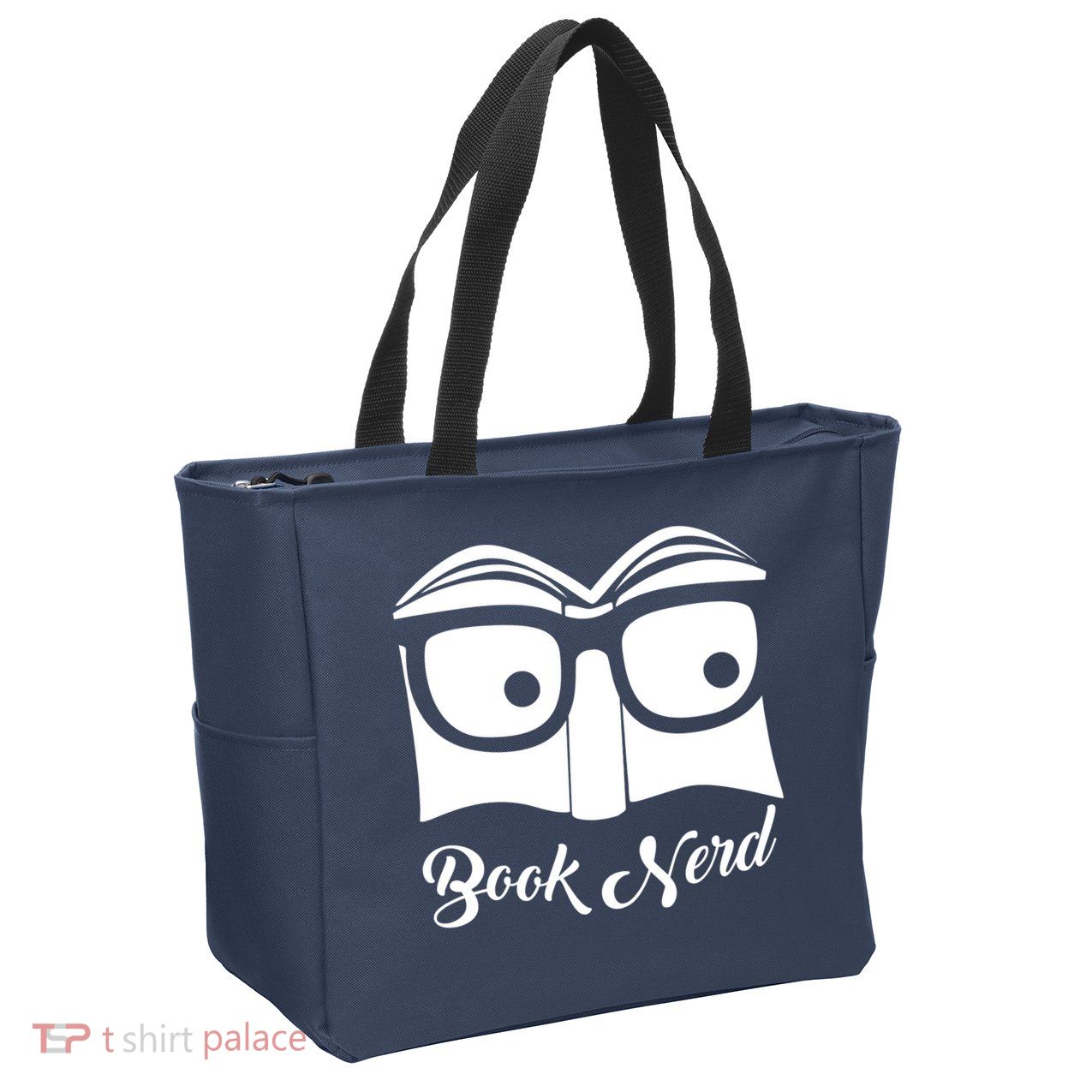 Book Nerd Zip Tote Bag