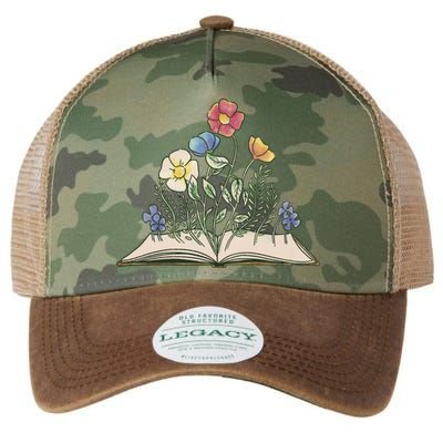 Book With Flowers Legacy Tie Dye Trucker Hat